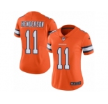 Women's Nike Denver Broncos #11 Carlos Henderson Limited Orange Rush NFL Jersey