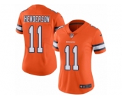 Women's Nike Denver Broncos #11 Carlos Henderson Limited Orange Rush NFL Jersey