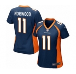 Women's Nike Denver Broncos #11 Jordan Norwood Game Navy Blue Alternate NFL Jersey
