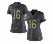 Women's Nike Denver Broncos #16 Bennie Fowler Limited Black 2016 Salute to Service NFL Jersey