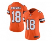 Women's Nike Denver Broncos #18 Peyton Manning Limited Orange Rush NFL Jersey