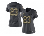 Women's Nike Denver Broncos #23 Devontae Booker Limited Black 2016 Salute to Service NFL Jersey