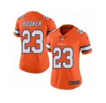 Women's Nike Denver Broncos #23 Devontae Booker Limited Orange Rush NFL Jersey