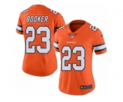 Women's Nike Denver Broncos #23 Devontae Booker Limited Orange Rush NFL Jersey