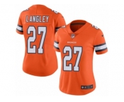 Women's Nike Denver Broncos #27 Brendan Langley Limited Orange Rush NFL Jersey