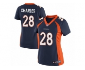 Women's Nike Denver Broncos #28 Jamaal Charles Limited Navy Blue Alternate NFL Jersey