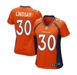 Women's Nike Denver Broncos #30 Phillip Lindsay Game Orange Team Color NFL Jersey