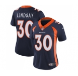 Women's Nike Denver Broncos #30 Phillip Lindsay Navy Blue Alternate Vapor Untouchable Limited Player NFL Jersey