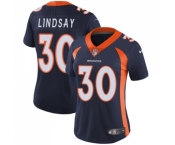 Women's Nike Denver Broncos #30 Phillip Lindsay Navy Blue Alternate Vapor Untouchable Limited Player NFL Jersey