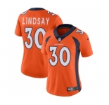 Women's Nike Denver Broncos #30 Phillip Lindsay Orange Team Color Vapor Untouchable Limited Player NFL Jersey