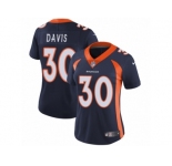Women's Nike Denver Broncos #30 Terrell Davis Vapor Untouchable Limited Navy Blue Alternate NFL Jersey