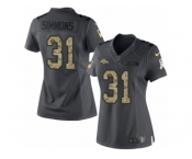 Women's Nike Denver Broncos #31 Justin Simmons Limited Black 2016 Salute to Service NFL Jersey
