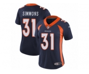 Women's Nike Denver Broncos #31 Justin Simmons Vapor Untouchable Limited Navy Blue Alternate NFL Jersey