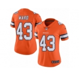 Women's Nike Denver Broncos #43 T.J. Ward Limited Orange Rush NFL Jersey