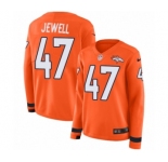 Women's Nike Denver Broncos #47 Josey Jewell Limited Orange Therma Long Sleeve NFL Jersey