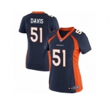Women's Nike Denver Broncos #51 Todd Davis Limited Navy Blue Alternate NFL Jersey