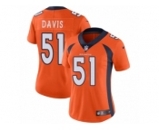 Women's Nike Denver Broncos #51 Todd Davis Vapor Untouchable Limited Orange Team Color NFL Jersey
