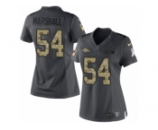 Women's Nike Denver Broncos #54 Brandon Marshall Limited Black 2016 Salute to Service NFL Jersey