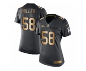 Women's Nike Denver Broncos #58 Von Miller Limited Black Gold Salute to Service NFL Jersey