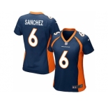 Women's Nike Denver Broncos #6 Mark Sanchez Blue Alternate Stitched NFL New Elite Jersey