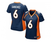Women's Nike Denver Broncos #6 Mark Sanchez Blue Alternate Stitched NFL New Elite Jersey