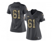 Women's Nike Denver Broncos #61 Matt Paradis Limited Black 2016 Salute to Service NFL Jersey