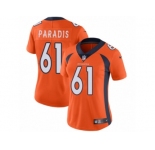 Women's Nike Denver Broncos #61 Matt Paradis Vapor Untouchable Limited Orange Team Color NFL Jersey