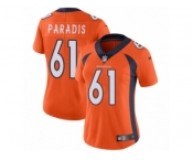 Women's Nike Denver Broncos #61 Matt Paradis Vapor Untouchable Limited Orange Team Color NFL Jersey