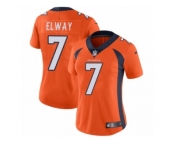 Women's Nike Denver Broncos #7 John Elway Vapor Untouchable Limited Orange Team Color NFL Jersey