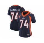 Women's Nike Denver Broncos #74 Ty Sambrailo Vapor Untouchable Limited Navy Blue Alternate NFL Jersey