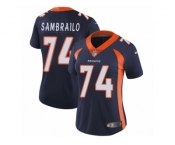 Women's Nike Denver Broncos #74 Ty Sambrailo Vapor Untouchable Limited Navy Blue Alternate NFL Jersey