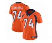 Women's Nike Denver Broncos #74 Ty Sambrailo Vapor Untouchable Limited Orange Team Color NFL Jersey