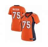 Women's Nike Denver Broncos #75 Menelik Watson Limited Orange Team Color NFL Jersey