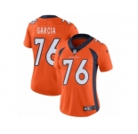 Women's Nike Denver Broncos #76 Max Garcia Vapor Untouchable Limited Orange Team Color NFL Jersey