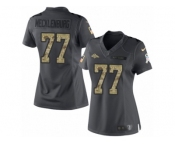 Women's Nike Denver Broncos #77 Karl Mecklenburg Limited Black 2016 Salute to Service NFL Jersey