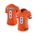 Women's Nike Denver Broncos #8 Brandon McManus Limited Orange Rush NFL Jersey