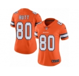 Women's Nike Denver Broncos #80 Jake Butt Limited Orange Rush NFL Jersey