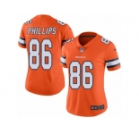Women's Nike Denver Broncos #86 John Phillips Limited Orange Rush NFL Jersey