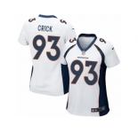 Women's Nike Denver Broncos #93 Jared Crick Game White NFL Jersey