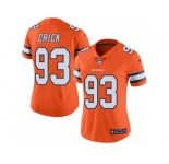 Women's Nike Denver Broncos #93 Jared Crick Limited Orange Rush NFL Jersey