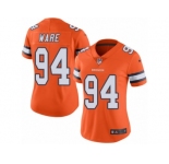 Women's Nike Denver Broncos #94 DeMarcus Ware Limited Orange Rush NFL Jersey