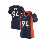Women's Nike Denver Broncos #94 Domata Peko Limited Navy Blue Alternate NFL Jersey