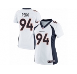 Women's Nike Denver Broncos #94 Domata Peko Limited White NFL Jersey