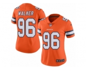 Women's Nike Denver Broncos #96 Vance Walker Limited Orange Rush NFL Jersey