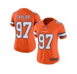 Women's Nike Denver Broncos #97 Phil Taylor Limited Orange Rush NFL Jersey