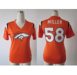nike women nfl denver broncos #58 miller field flirt fashion orange[nike 2012]