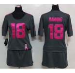nike women nfl jerseys denver broncos #18 manning dk.grey[breast cancer awareness]