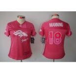 nike women nfl jerseys denver broncos #18 manning pink[2012 fem fan]