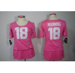 nike women nfl jerseys denver broncos #18 manning pink[breast cancer awareness]