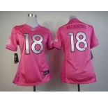 nike women nfl jerseys denver broncos #18 manning pink[nike love's]